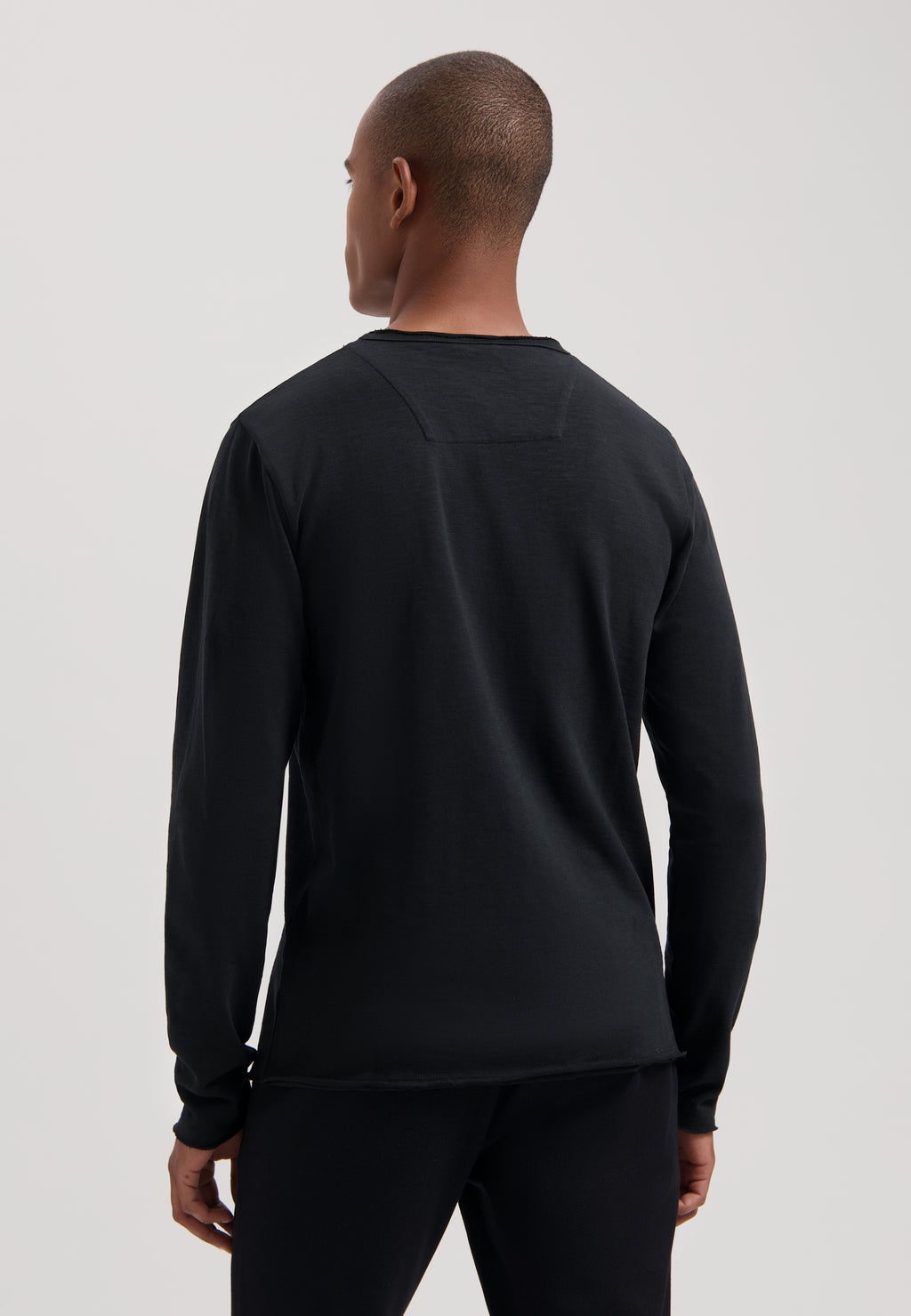 Dstrezzed Newman Slub Long Sleeved Tee - Black