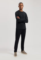 Dstrezzed Newman Slub Long Sleeved Tee - Black