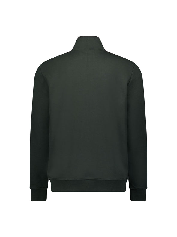 No Excess Full Zip Twill Sweater - Dark Steel