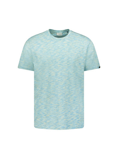 No Excess Crew Tee: Tonal Melange - Aqua