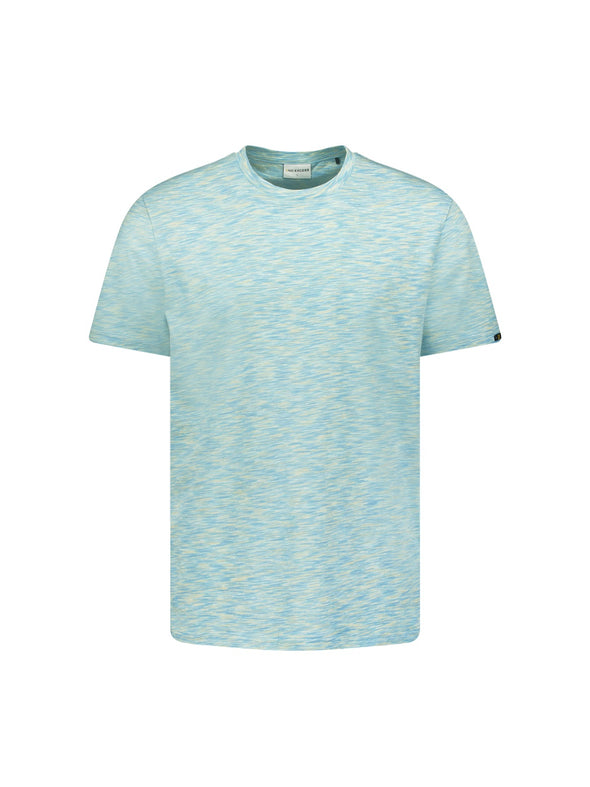 No Excess Crew Tee: Tonal Melange - Aqua