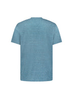 No Excess Crew Tee: Multi Colour Melange - Aqua