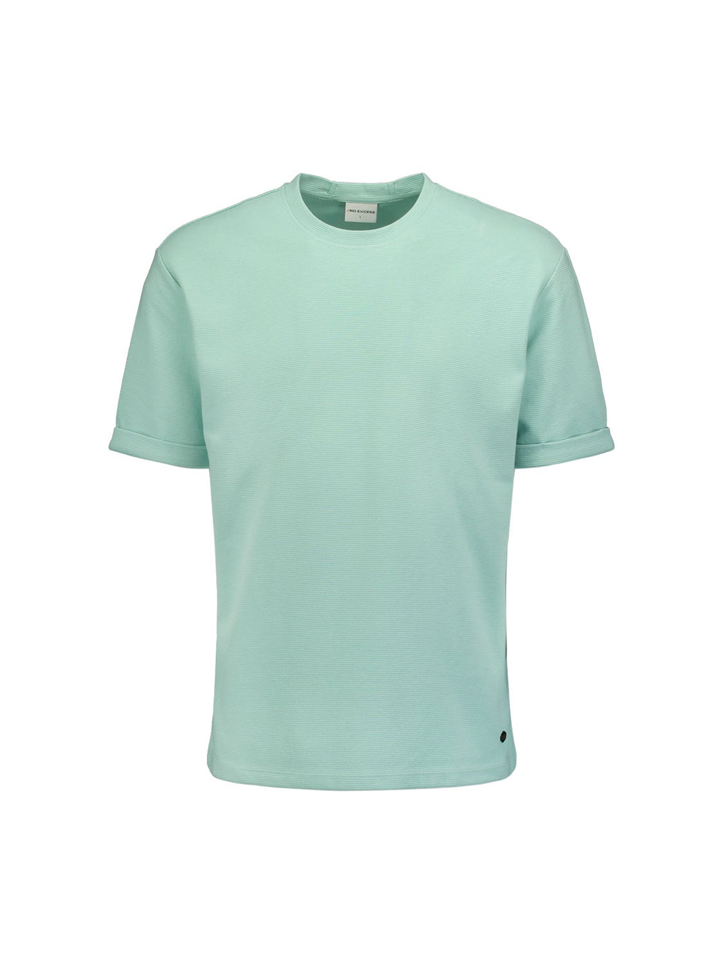 No Excess Crew Tee: Embossed Lines - Mint