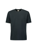 No Excess Crew Tee: Embossed Lines - Dark Steel