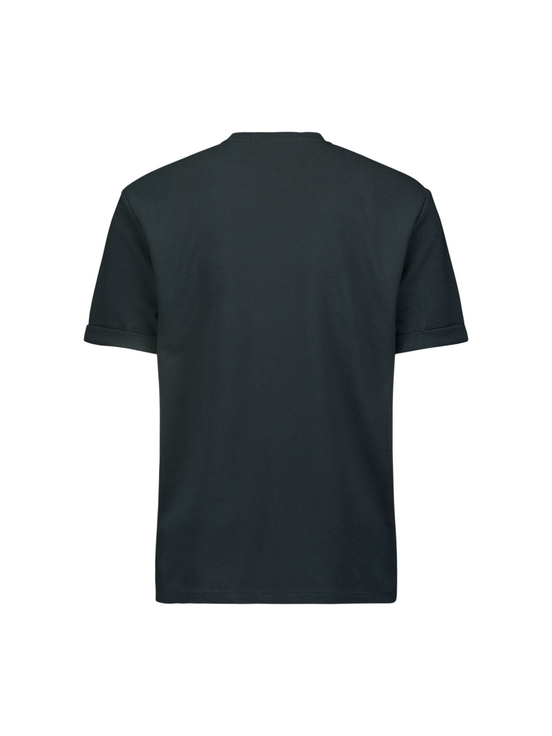 No Excess Crew Tee: Embossed Lines - Dark Steel