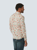 No Excess Long Sleeve Shirt: Tonal Floral - Melon