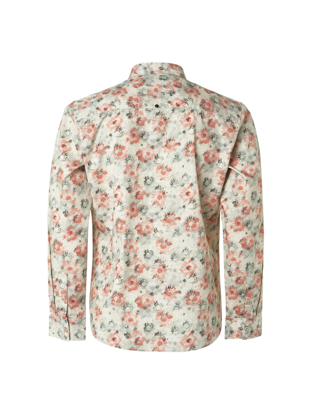 No Excess Long Sleeve Shirt: Tonal Floral - Melon
