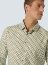 No Excess Long Sleeve Shirt: Jewel Print - Mint