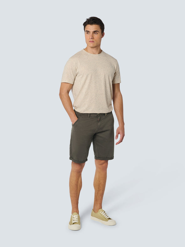 No Excess Twill Chino Shorts: Motor Black