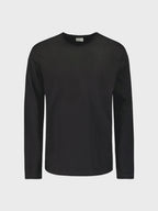 No Excess Slub Neck Sweatshirt - Black