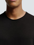 No Excess Slub Neck Sweatshirt - Black