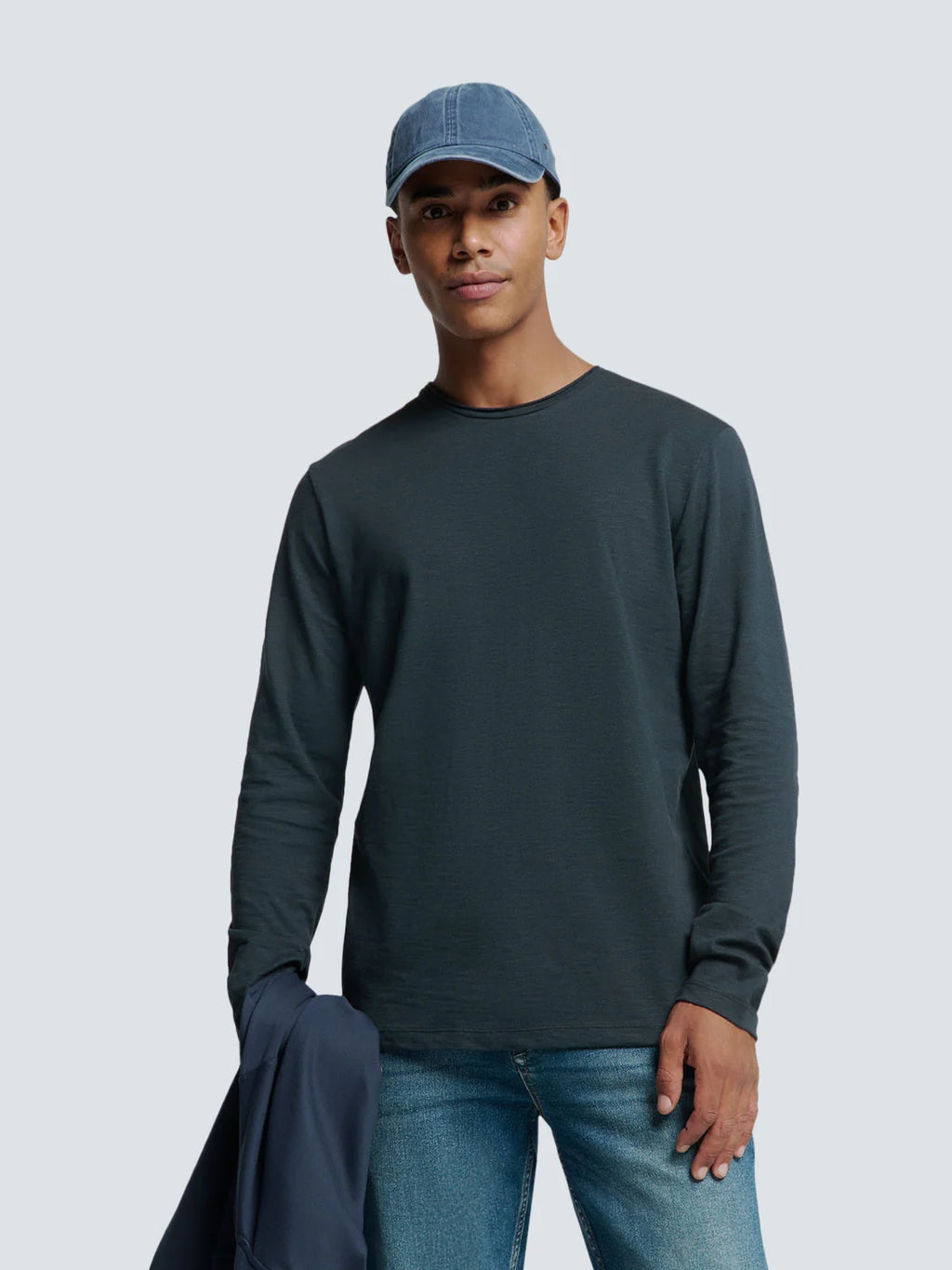 No Excess Slub Neck Sweatshirt - Night