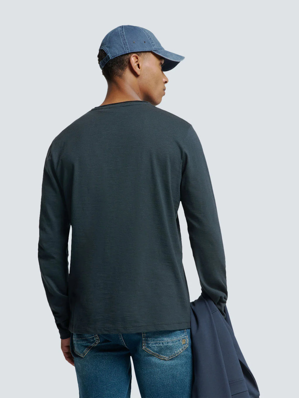 No Excess Slub Neck Sweatshirt - Night