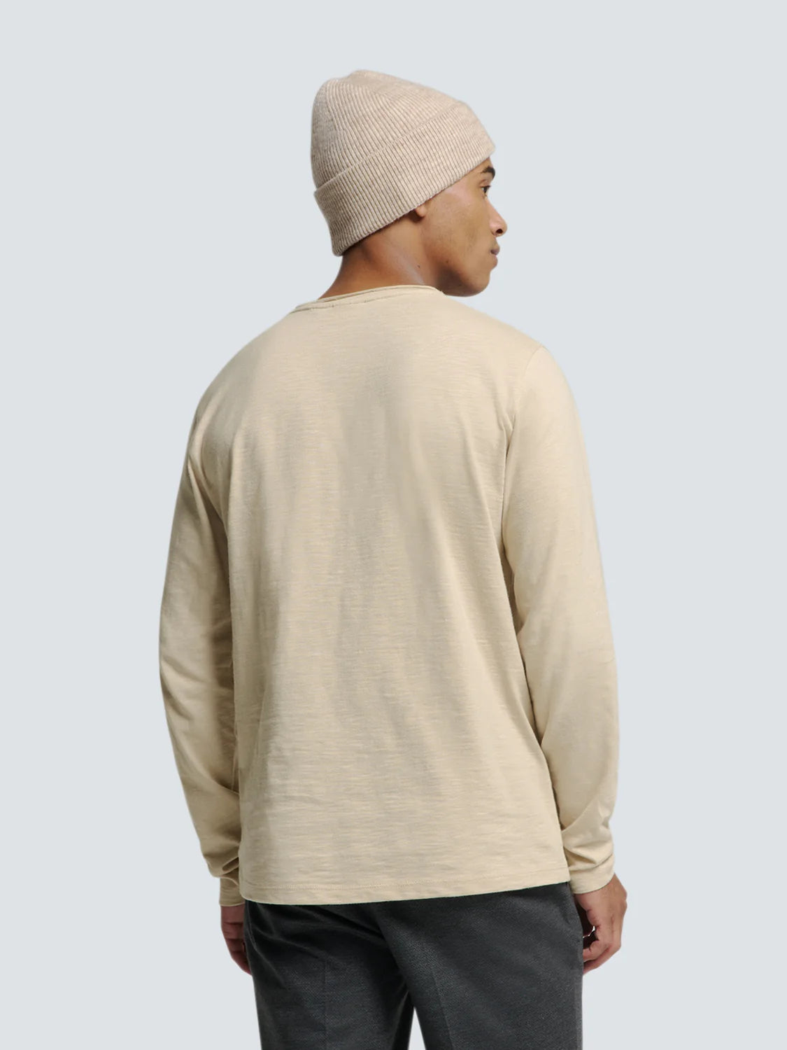No Excess Slub Neck Sweatshirt - Cement