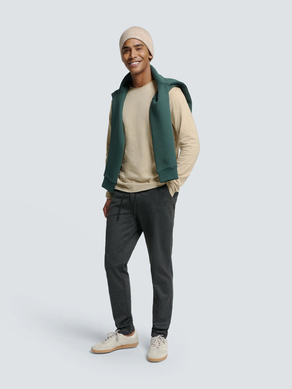 No Excess Slub Neck Sweatshirt - Cement
