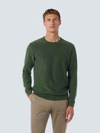 No Excess Round Neck Sweater - Dark Green