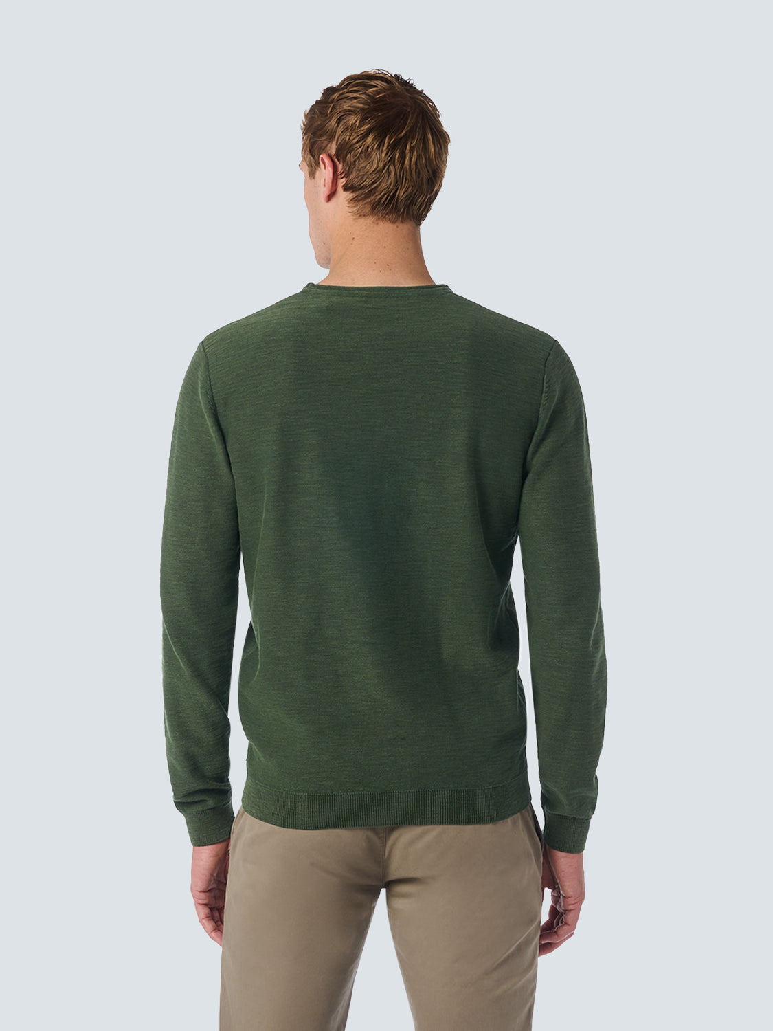 No Excess Round Neck Sweater - Dark Green