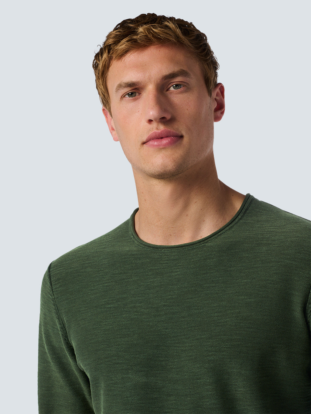 No Excess Round Neck Sweater - Dark Green