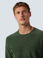 No Excess Round Neck Sweater - Dark Green