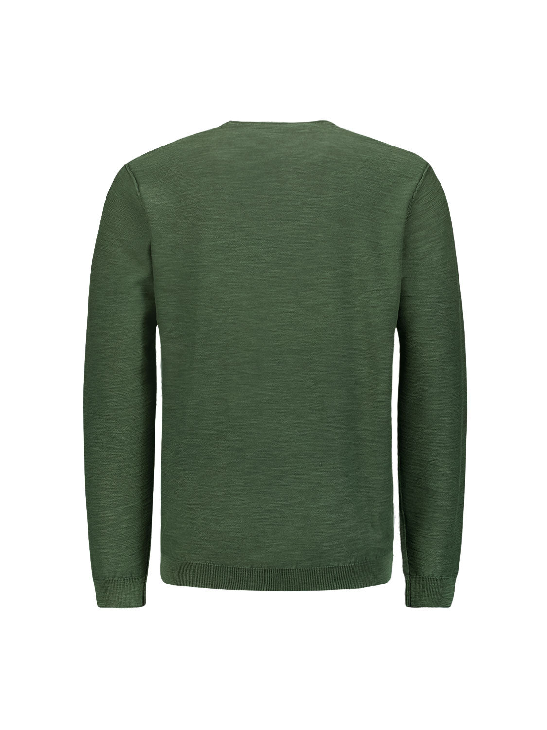 No Excess Round Neck Sweater - Dark Green
