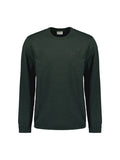 No Excess Crew Neck Pull Over - Coloured Melange - Dark Green