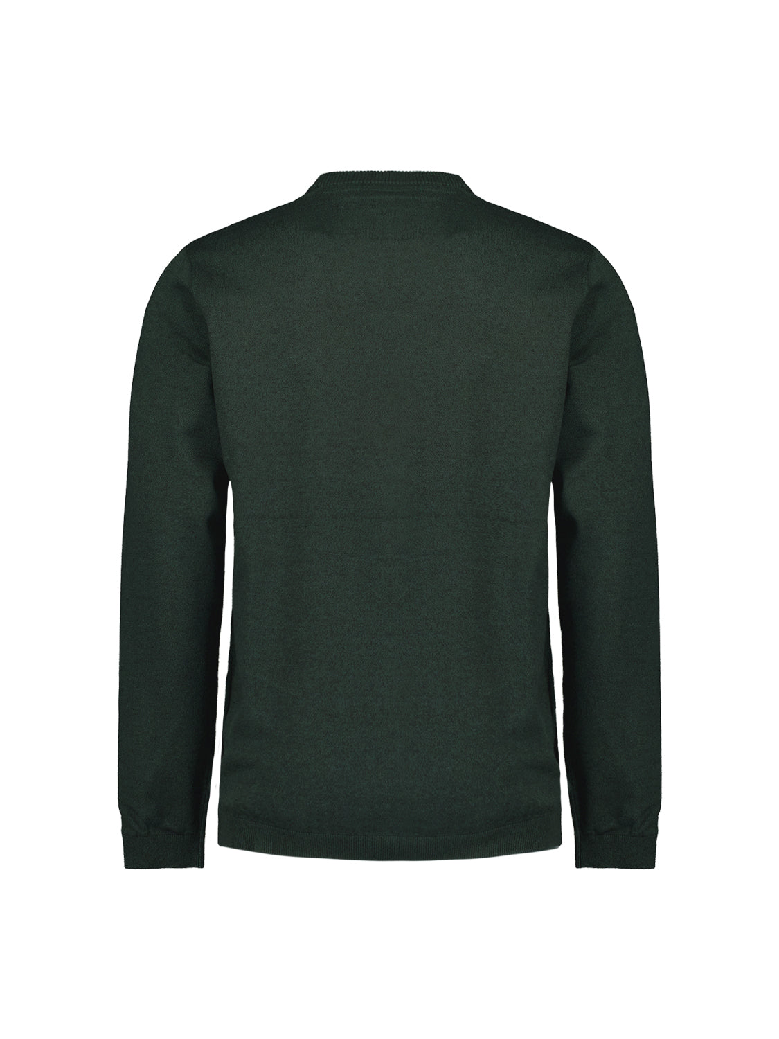 No Excess Crew Neck Pull Over - Coloured Melange - Dark Green