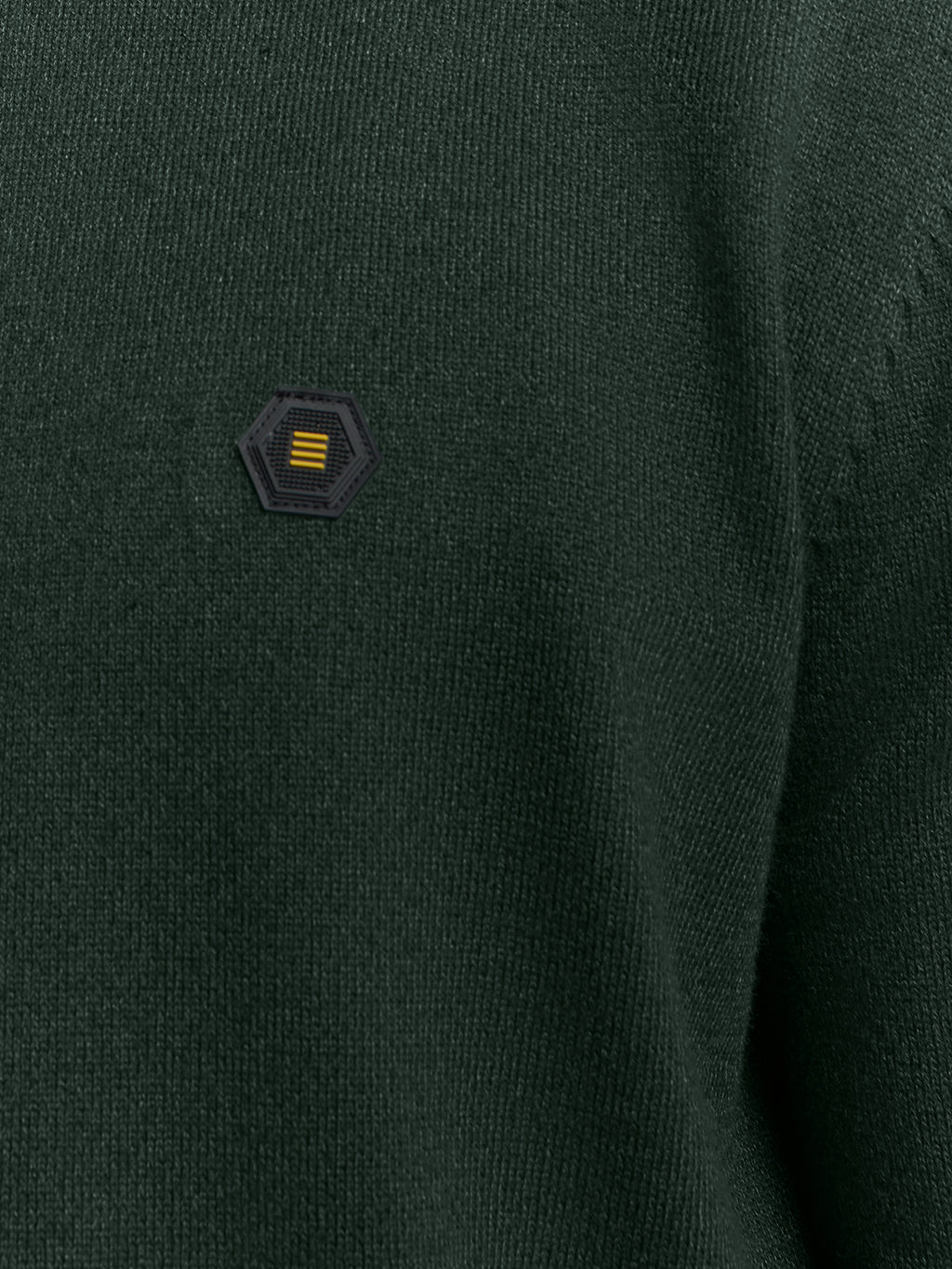 No Excess Crew Neck Pull Over - Coloured Melange - Dark Green
