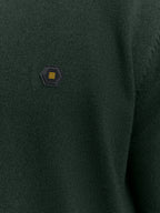 No Excess Crew Neck Pull Over - Coloured Melange - Dark Green