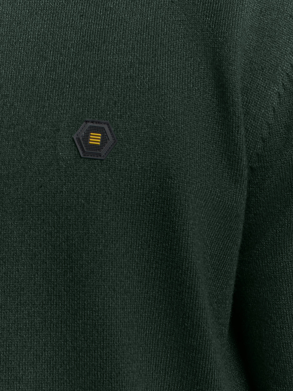 No Excess Crew Neck Pull Over - Coloured Melange - Dark Green