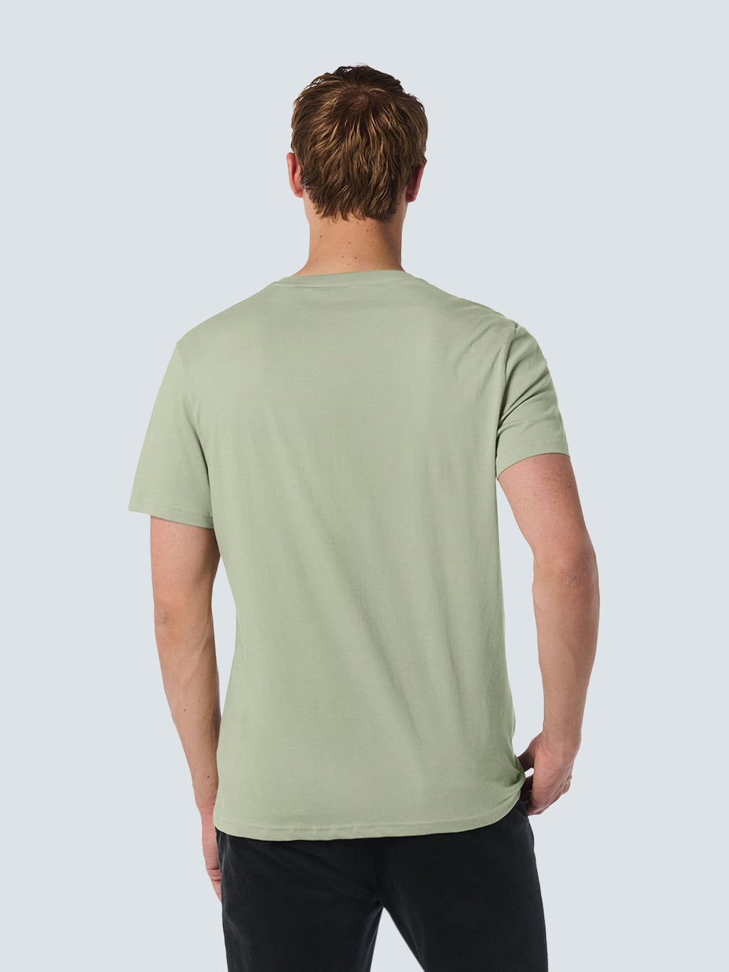 No Excess Crew Tee: Basic Plain - Smoke