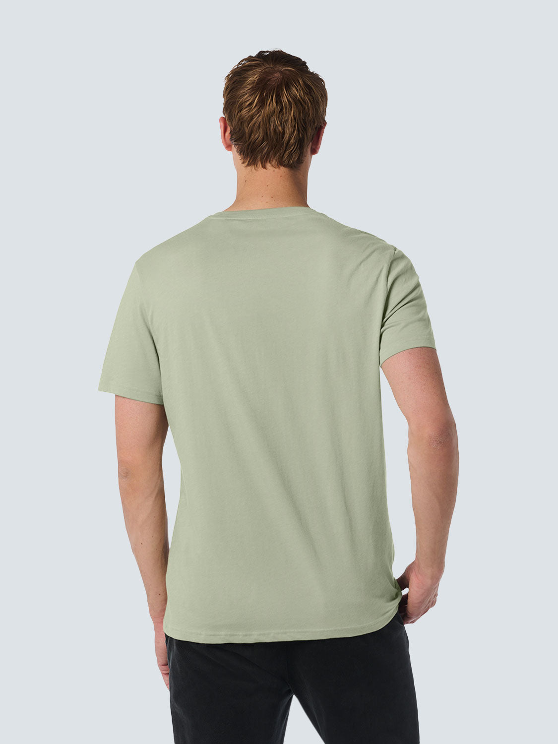 No Excess Crew Tee: Basic Plain - Smoke