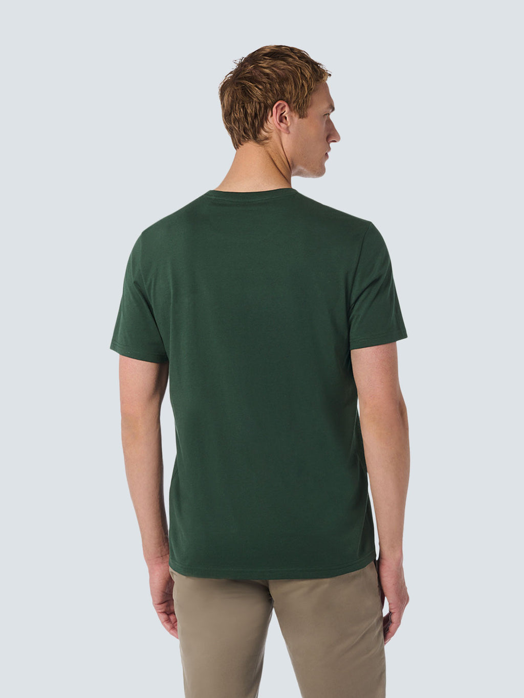 No Excess Crew Tee: Basic Plain - Dark Green