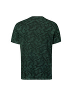 No Excess Crew Tee: Geo Print - Dark Green
