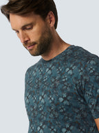 No Excess Crew Tee: Floral Print - Cloud