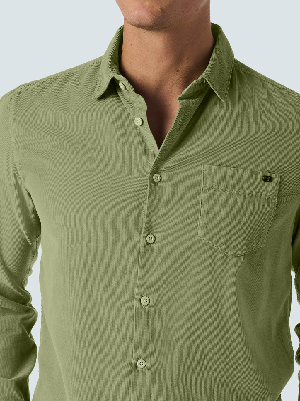 No Excess Long Sleeve Shirt: Corduroy - Smoke