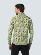 No Excess Long Sleeve Shirt: Floral Print - Cement