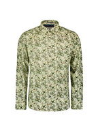 No Excess Long Sleeve Shirt: Floral Print - Cement