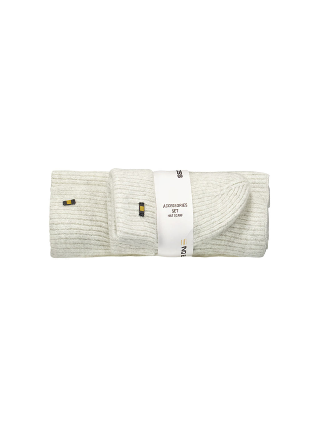 No Excess Beanie & Scarf Knit Set - Grey Melange