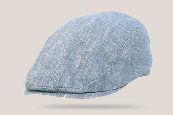 Highstreet Linen Blend Driving Cap - Blue