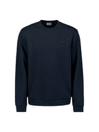 No Excess Crewneck Sweater: Jacquard - Deep Blue
