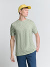 No Excess Crew Tee: Multi Melange - Green