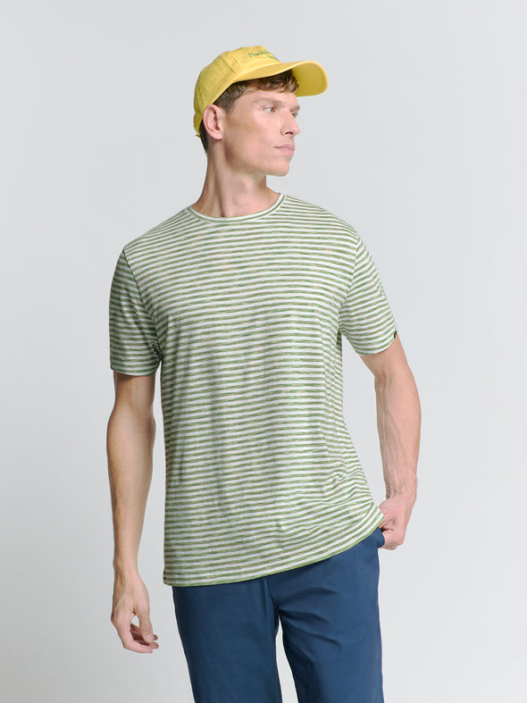 No Excess Crew Tee: Multi Melange - Green
