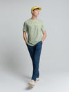No Excess Crew Tee: Multi Melange - Green
