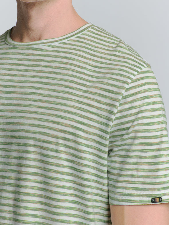 No Excess Crew Tee: Multi Melange - Green
