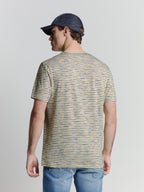 No Excess Crew Tee: Multi Melange - Yellow