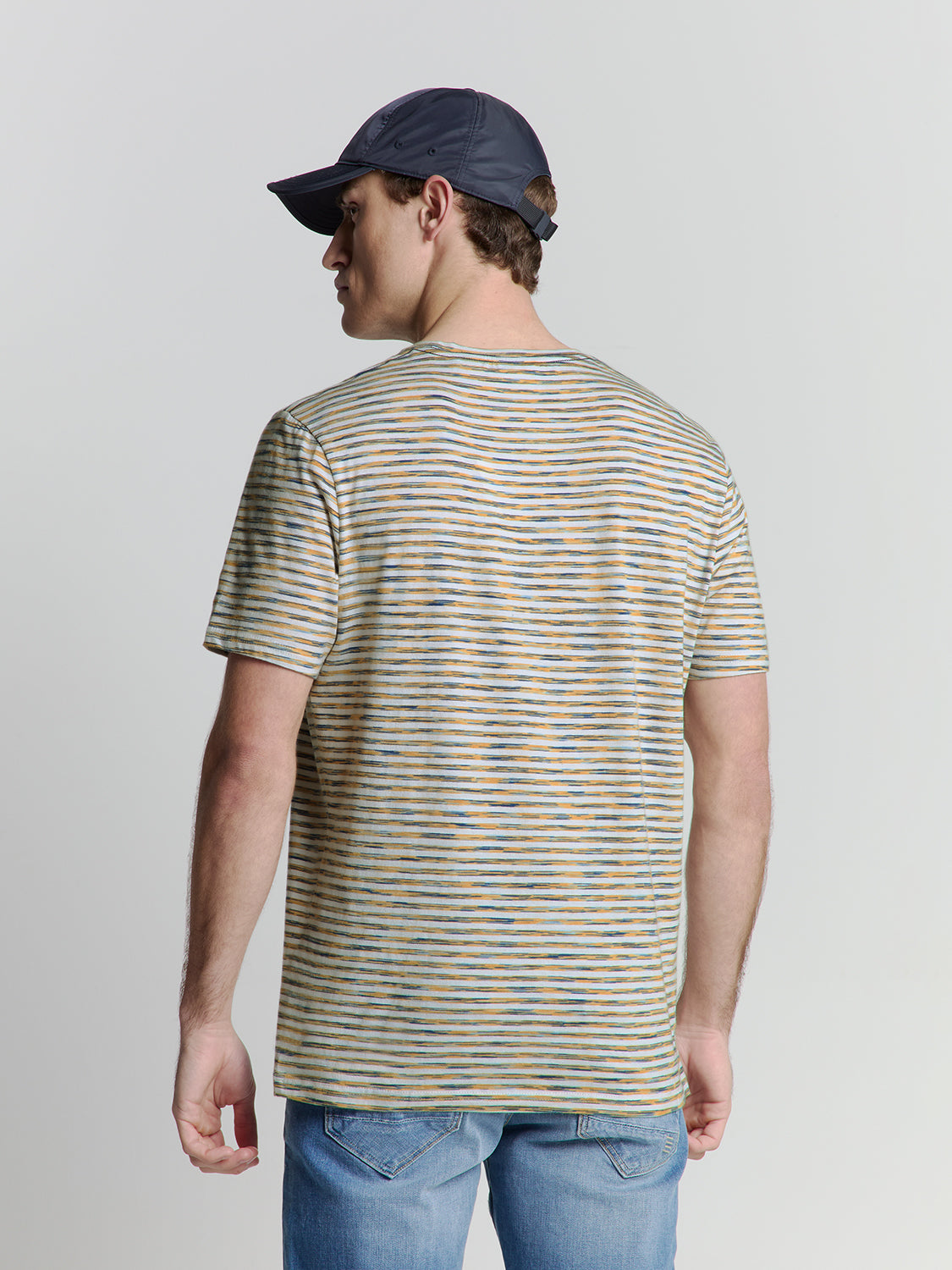 No Excess Crew Tee: Multi Melange - Yellow