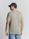 No Excess Crew Tee: Multi Melange - Yellow