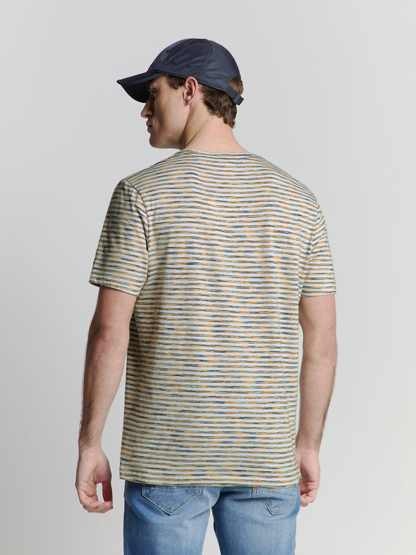 No Excess Crew Tee: Multi Melange - Yellow