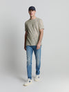No Excess Crew Tee: Multi Melange - Yellow
