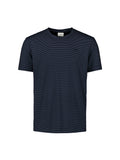 No Excess Crew Tee: Thin Pin Stripe - Night